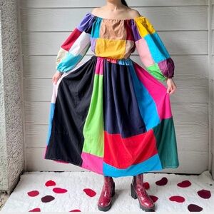 Handmade Upcycled Patchwork Quilted T-Shirt Skirt SKU 05072
